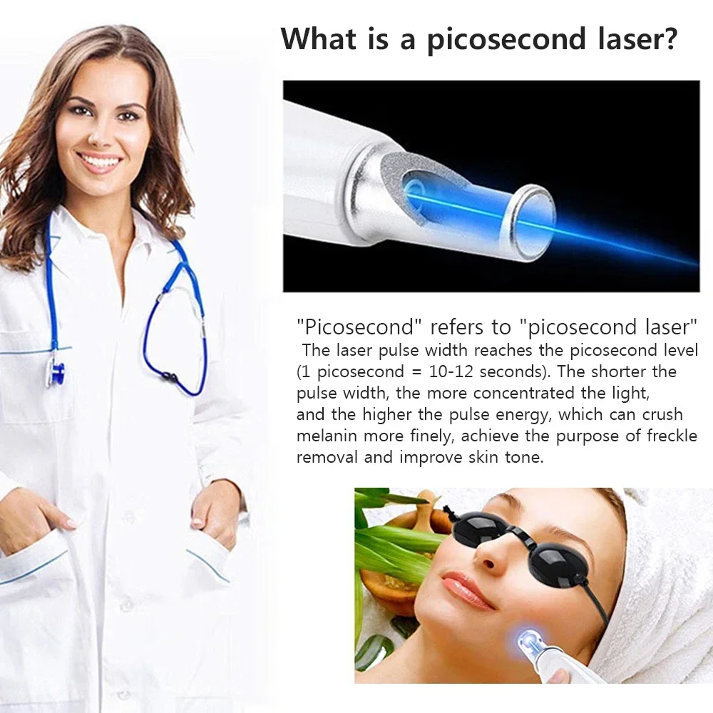 9 Level Laser Pen Tattoo Remove Mole Freckle Scar Removal Blue Light Therapy Dark Spot Pigment Removal Beauty Skin Instrument