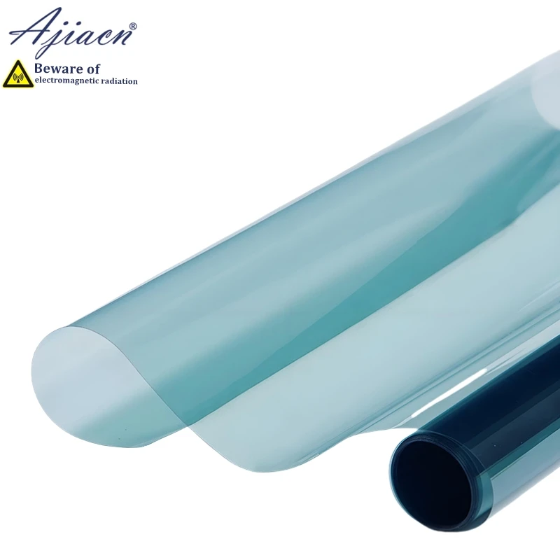Anti laser eavesdropping blocking film Office, Conference room transparent film light blue transparent shielding film