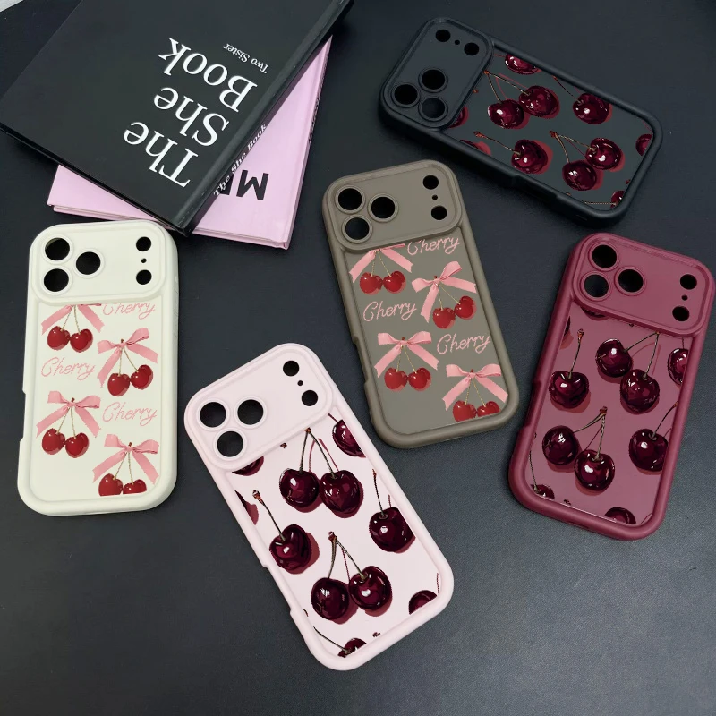 Red Bow Cherry Lichee Soft Phone Case Cover