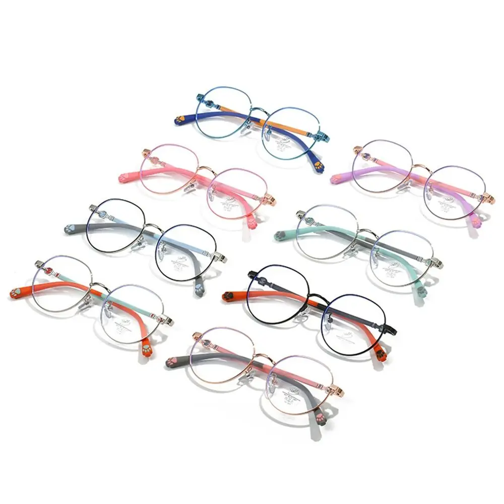 Anti-blue Ray Kids Glasses Children Boy Girls Eyewear Ultra Light Round Metal Frame Computer Eye Protection Eyeglasses Spectacle