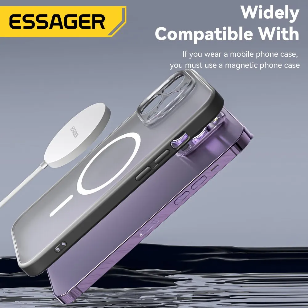 Essager 15w מטען אלחוטי צ 'י מגנטי טעינה מהירה עבור iPhone 14 13 12 pro מהיר pd עבור מתאם pad xiaomi