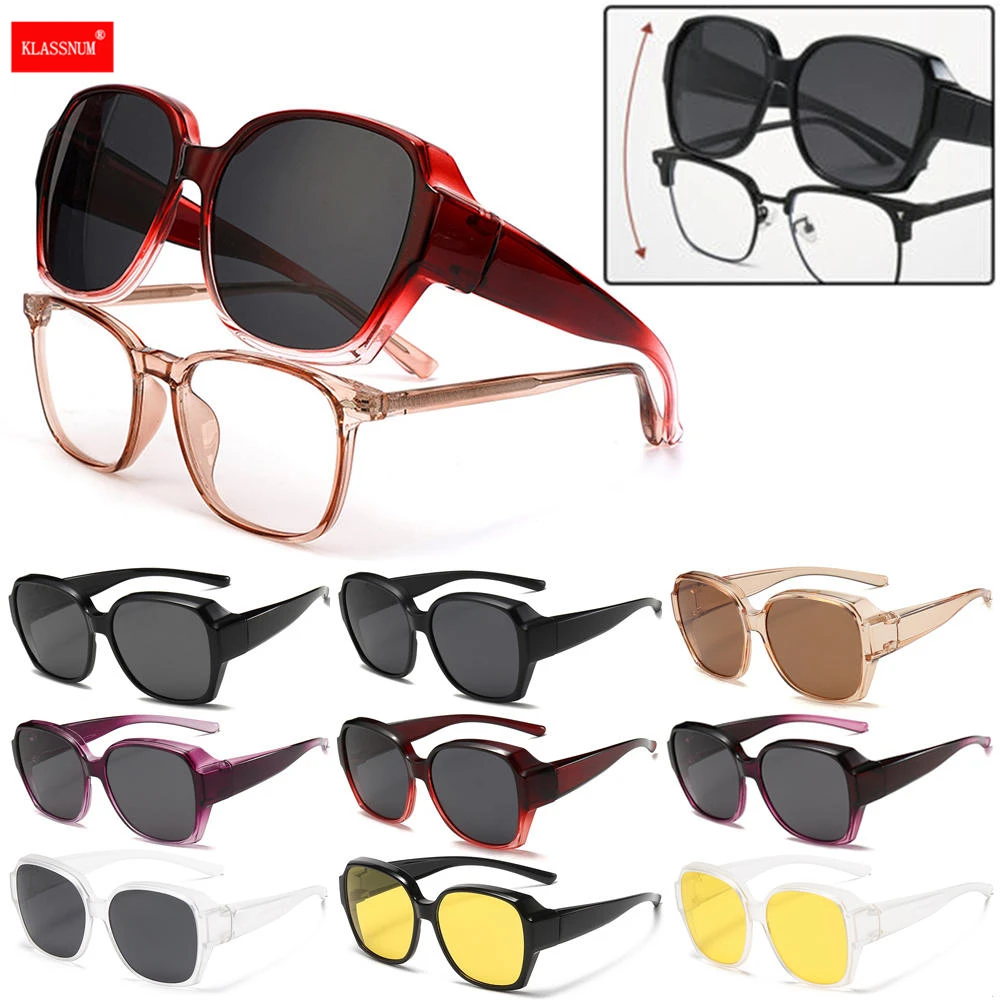 Polarized Sunglasses Fit-Over Cover Over Myopia Prescription Glasses Women Men Driving Goggles Fishing Sun Glasses Frame Eyewear