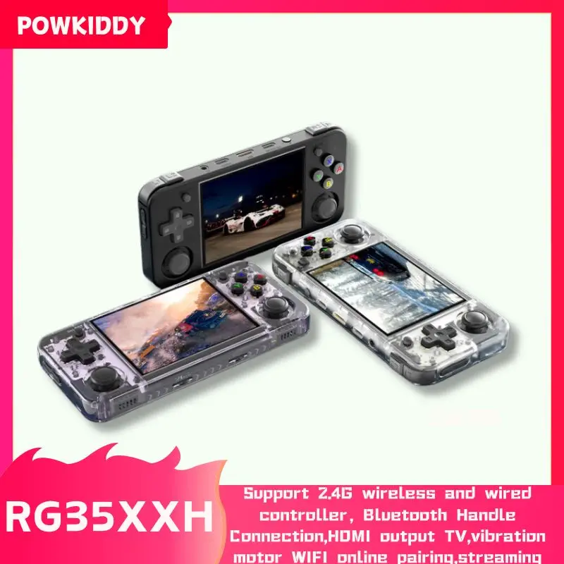 ANBERNIC RG35XX H Handheld Game Console 3.5''IPS Screen HDMI Output Linux System RG35XXH Retro Video Simulator Console Kids Gift
