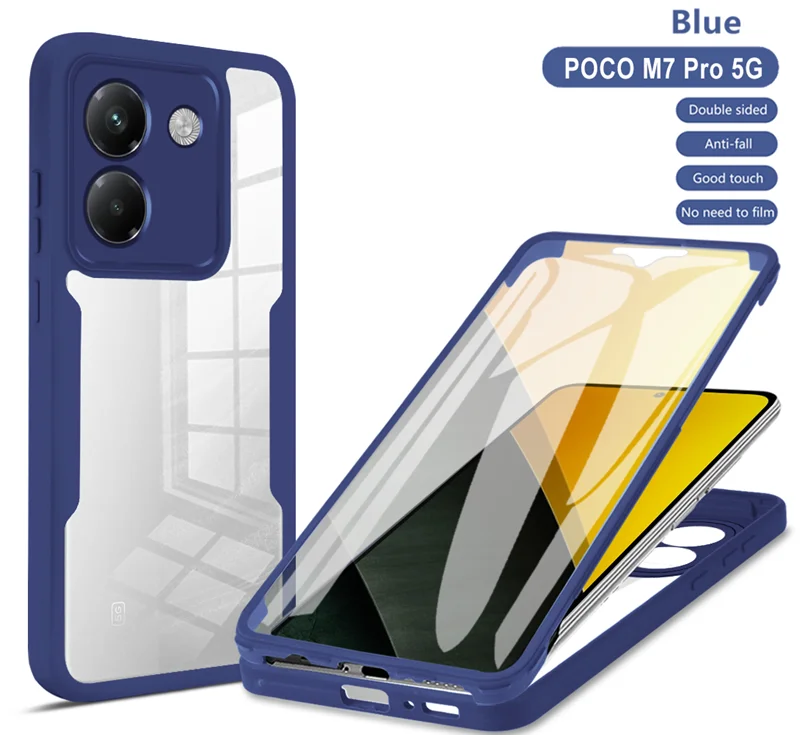 360 Full Body Shockproof Transparent Phone Case with Screen Protector