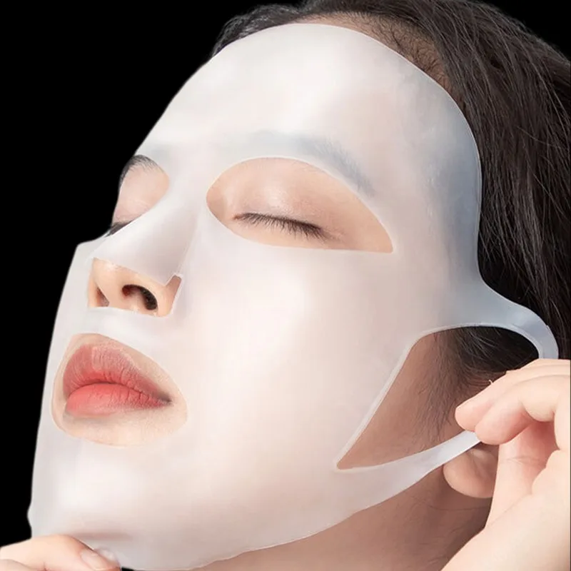 Silicone Face Mask for Women - Moisturizing & Firming Anti-Wrinkle Gel Sheet