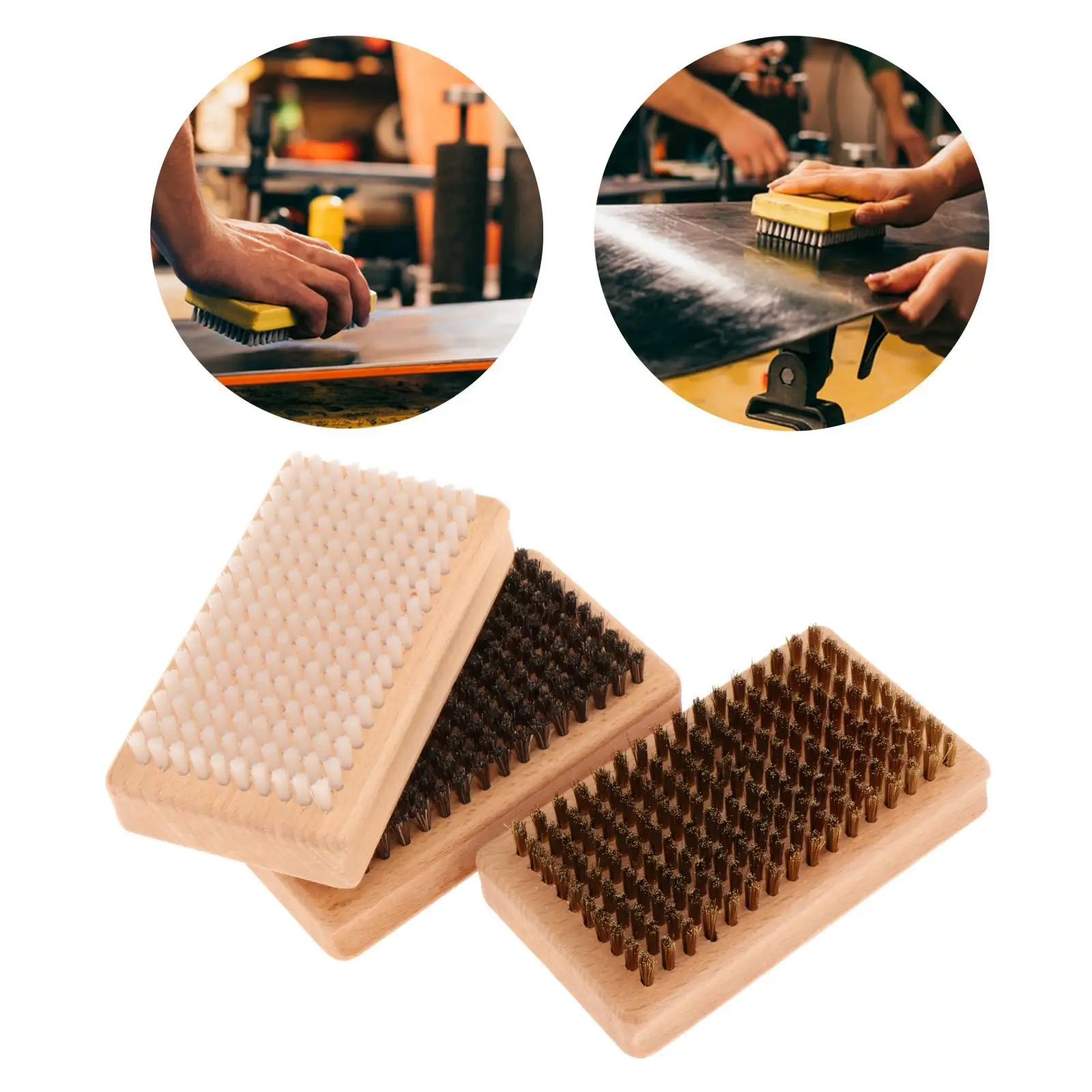 3x Snowboard Wax Brush Set, Ski Wax Brush, Ski Board Brush Set, Brushes
