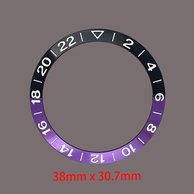 Curved Aluminium Watch Bezel Insert - 38mmx30.7mm