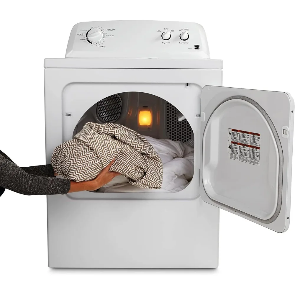 29" Front Load Electric Dryer with Wrinkle Guard and 7.0 Cubic Ft. Total Capacity, White 4