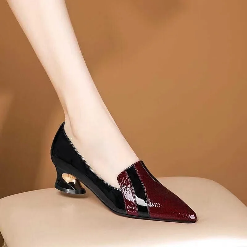 Women trendy platform high heel shoes icons set Vector Image
