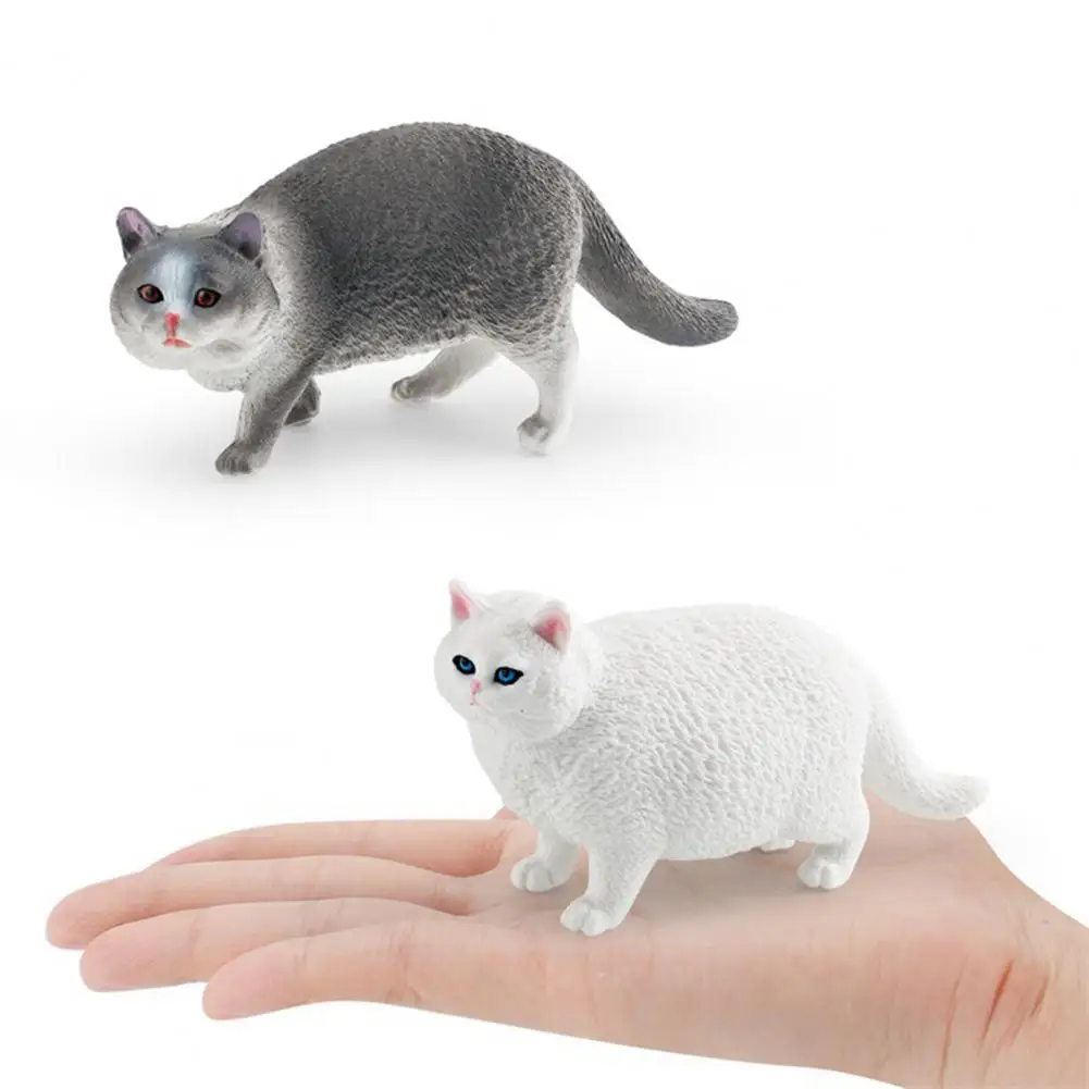 Imaginative Play Toys Realistic Miniature Cat Figurine Ornament Toy for Christmas Birthday Gift Vivid Look Simulation for Kids 6pcs 20 25mm strawberry cake simulation food miniature figurine pretend play kitchen toy doll house diy accessories gift