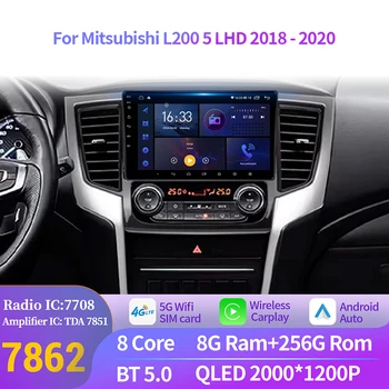 Para Mitsubishi L200 5 LHD 2018-2020 navegación de Radio de coche para reproductor Multimedia de coche navegación Android 14 pantalla táctil 2K QLED 1