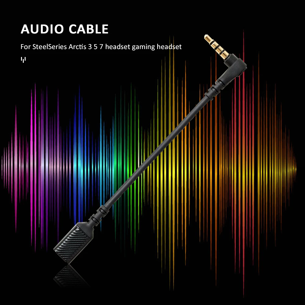 Sound Card Audio Cable+3.5mm Male to Female Cable Adapter for SteelSeries Arctis 7 5 3 Gaming Headset Accessories