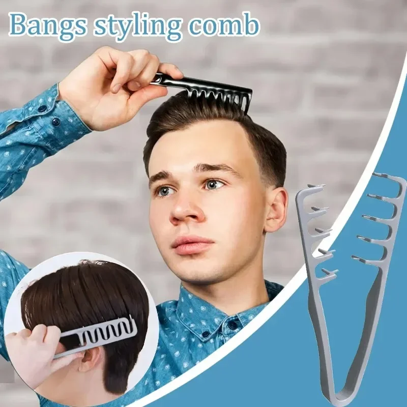 Pettine volumizzante a denti larghi per lo styling dei capelli, strumento per arricciare e creare texture soffice per uomo, ideale per tutti i tipi di capelli, strumenti per acconciature - immagine 5