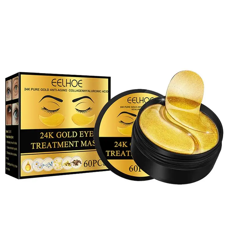 Collagen Gold Eye Mask Protein Anti Aging Wrinkle Eliminating Fine Line Reduce Moisturizing Brighten Repairing Face Care Product