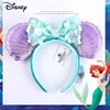 Disney Mickey Ears Ariel Princess Disneyland Beauty Fashion Bowknot Headband Festival Party Decoration Headwear Girl Toy Gift 1