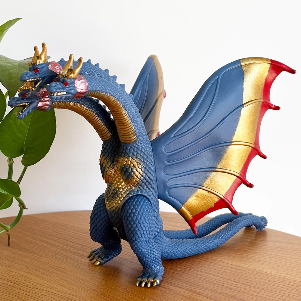 Godzilla King Ghidorah oro rey de los monstruos 3 cabezas dragón PVC  colección de figuras de acción juguete niños regalo 18CM - AliExpress, image size:1000x1000