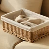 Wicker Woven Storage Basket Handmade Weaving Wicker Baskets Desktop Sundries Organizer Closet Wardrobe Sorting Boxes Supplies 5