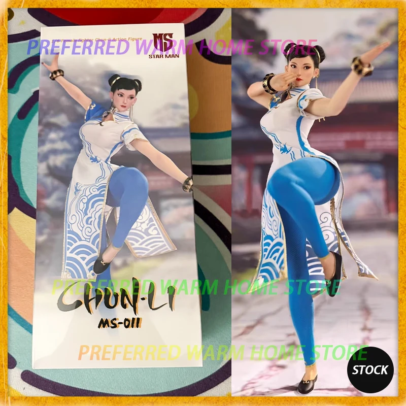 In Stock! Star Man MS-011 Female Fighter Chun Li 1/6 Figure Blue