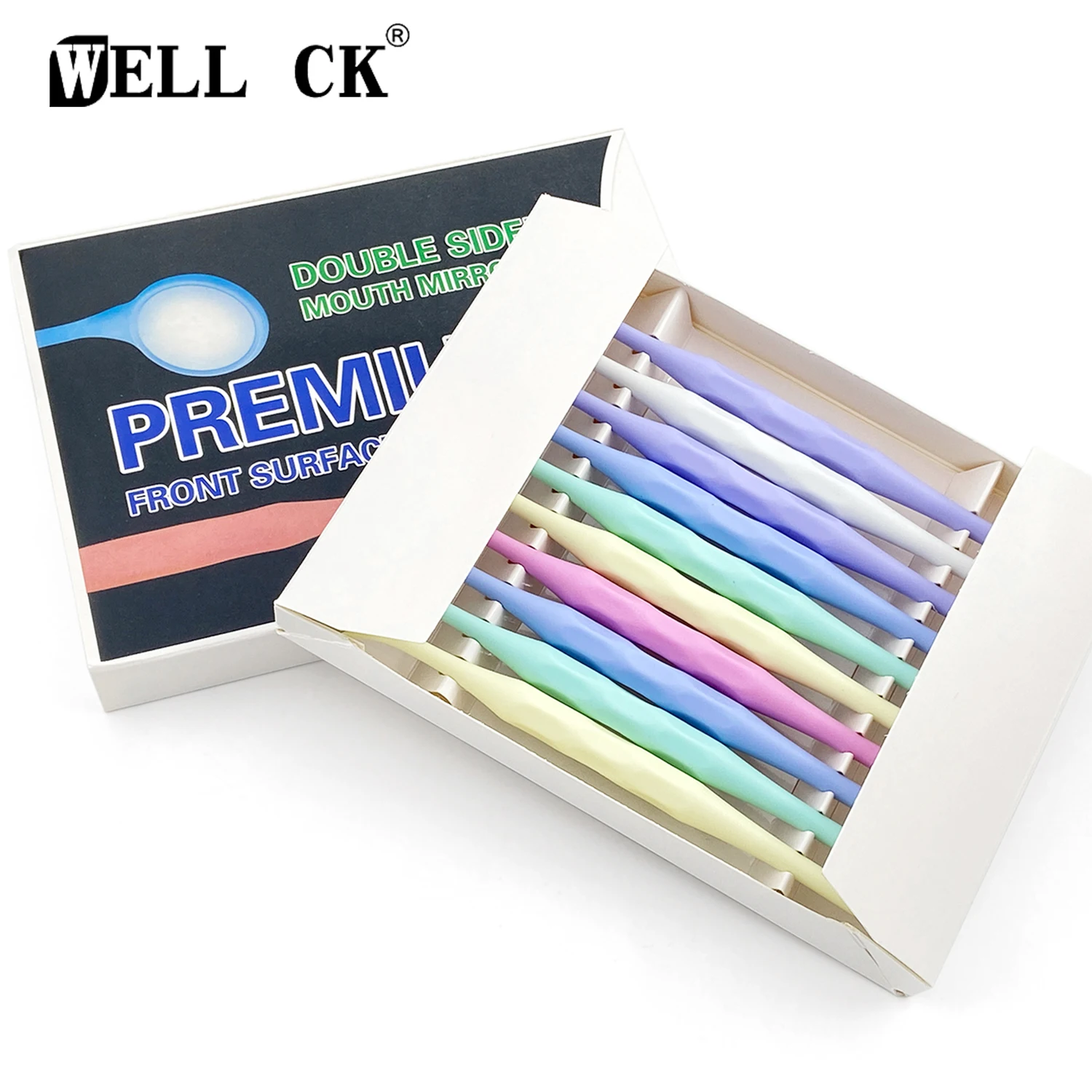 

10pcs/Box Dental Double Sided Mouth Mirrors Autoclavable Surface Exam Reflectors With Handle Oral Mirror Tooth Whitening