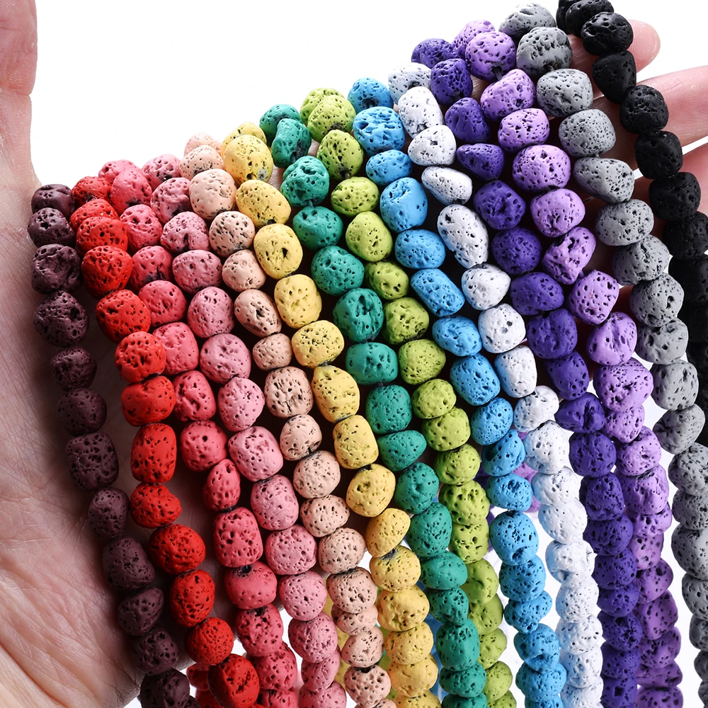 HZLXF1 Pietra Naturale Smooth Multicolor Ematite a Forma di Perle