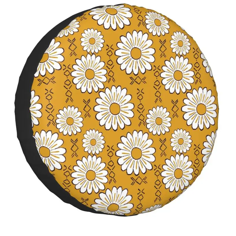 Harry Sunflower Flower Copertura Per Pneumatici Di Ricambio Per Prado Pajero Jeep Hippie Pop Art Floral 4Wd 4X4 Suv Ruota Per Auto 14 "15" 16 "17" Pol
