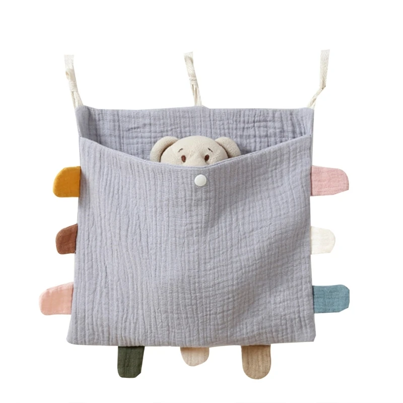 

N80C Baby Essentials Storage Bag Cotton Baby Bed Storage Bag Universal Baby Nursery Organiser Bed Side Organiser Hanging Bag