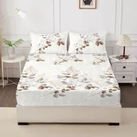 Bed Cover Bedroom Bedding 3 Piece Printed Bed Sheet Set (one Bed Sheet and Two Pillowcases) Una Sábana Y Dos Fundas De Almohada 4