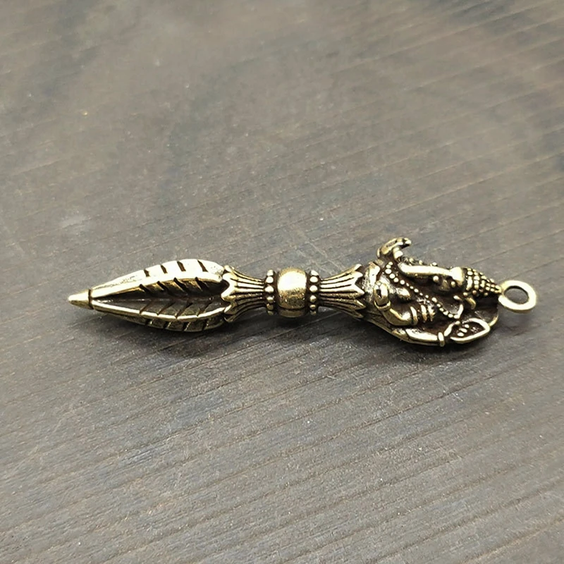 

Pure Copper Brass Keychain Men's And Women's Pendant Elephant God Of Wealth Juggling Pestle Pendant Key Chain Necklace