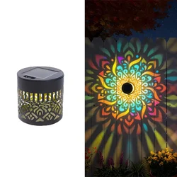 Solar Mandala LED Waterproof Outdoor Wall Lamp for Garden and Patio Décor (Colorful - 1PC)