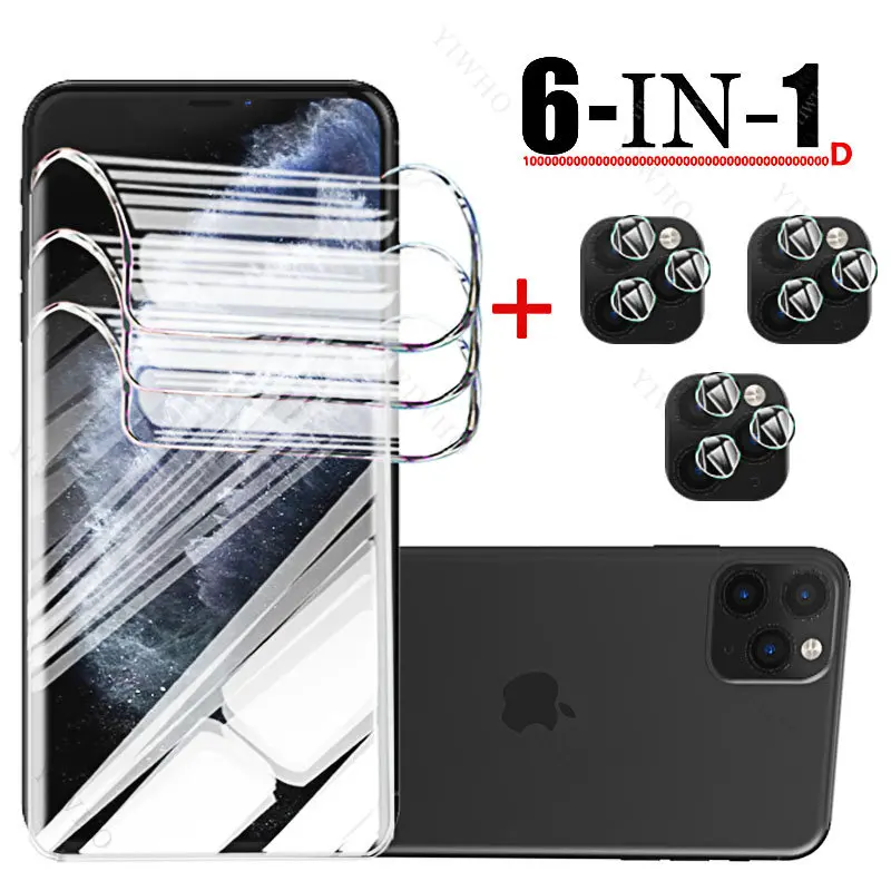 Pellicola Idrogel Anteriore 6 In1 Per Apple Iphone 11 Pro Pellicola Salvaschermo Per Iphone 11Pro Hd Obiettivo Della Fotocamera Non Vetro Gel D'Acqua 