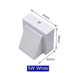 Waterproof Outdoor LED Wall Light Sconce - Modern Balcony & Garden Decor Lighting (5W White)