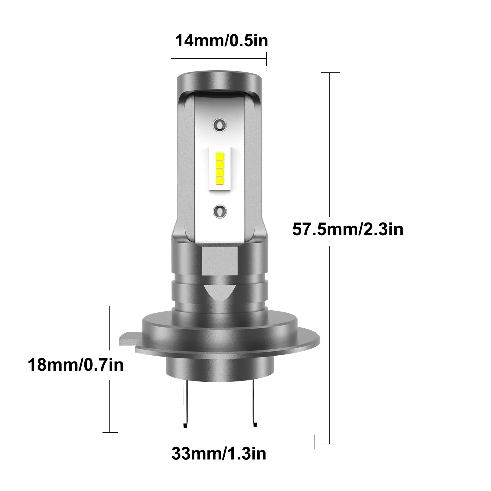 MZGN H7 LED Headlight Kit Mini Bulb 6000K CSP for Car Headlamp 12V White Auto Fog Lamps H7 Led Turbo Automobile