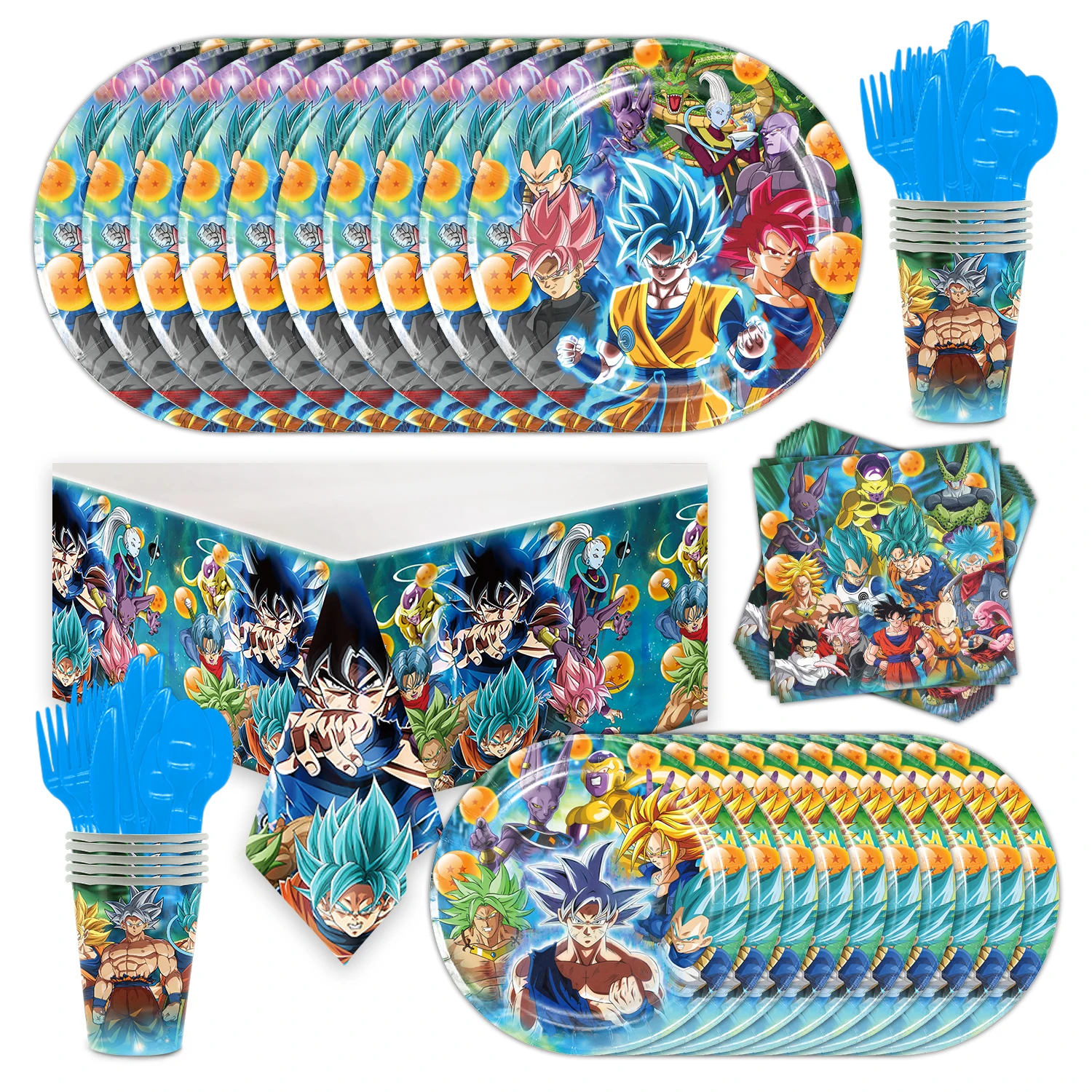 

Anime Dragoned Ball Birthday Party Decorations Disposable Tableware Balloon Cup Plate Napkin Tablecloth for Kids Boy Baby Shower