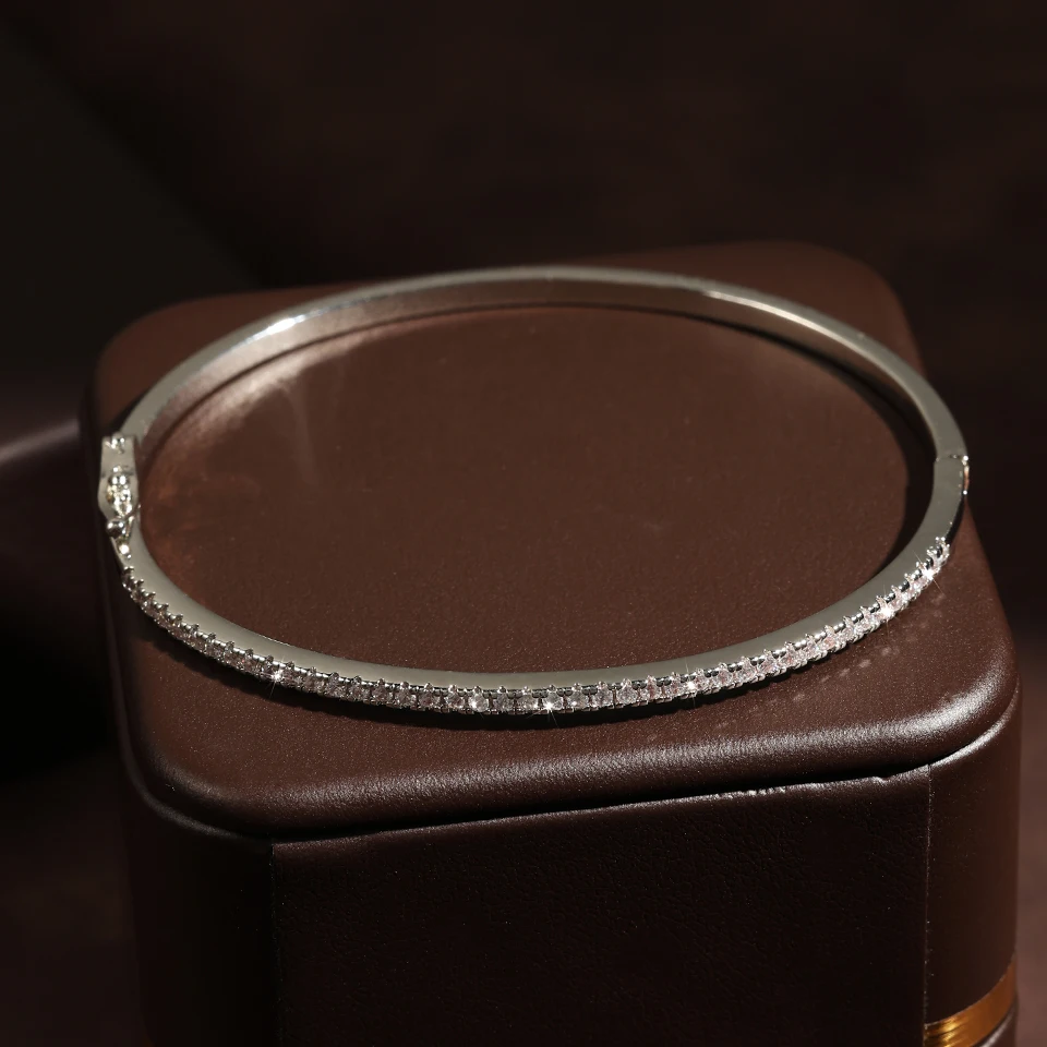 RAKOL موضة مايكرو مطعمة زركون الإسورة الدائري للنس...