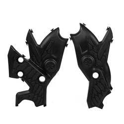 Motorcycle Side Cover Protector Guard - Premium Fairing Body Frame Cap Parts (Black)