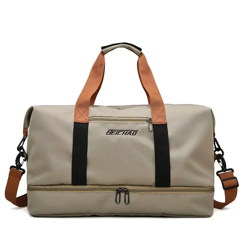 Women's Large-Capacity Gym and Travel Shoulder Bag with Wet-Dry Separation