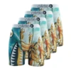 4Pcs Sexy Men Underwear Boxers Printed Man Underpants Breathable Summer Men Panties Lingeries Plus Size XXXL Men's Boxer Briefs 4