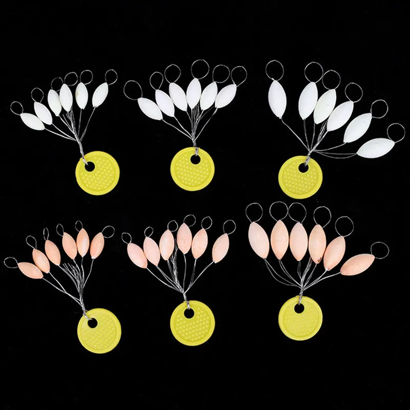15 flotteurs ovales lumineux 7 étoiles pour carpe - accessoires pêche avec 3 tailles différentes