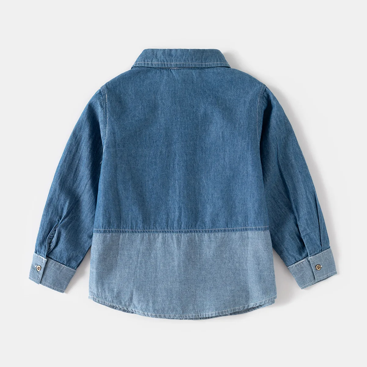 Spring Autumn Casual 2 3 4 5 6 8 Years New Turn-down Collar Cotton Long Sleeve Classic Patchwork Kids Baby Boys Denim Shirt