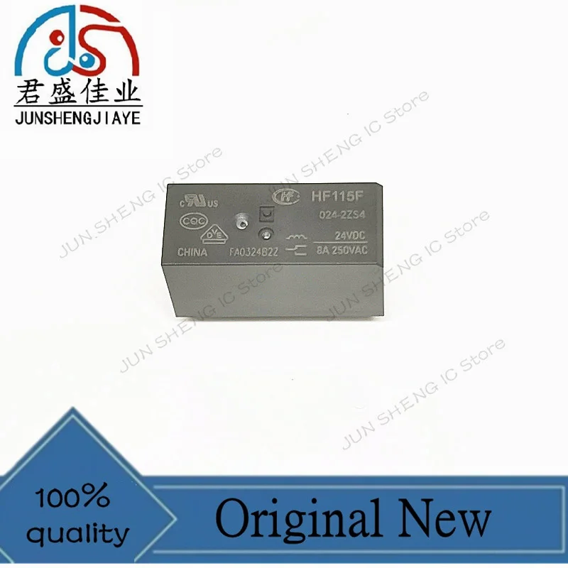 

JUN SHENG IC Store/20 pieces /lot 100% new original IC Hongfa JQX/HF115F-O12-1HS1 12V4 pin 12AJQx/HF115F-024-1HS1 24V4 pin 12A