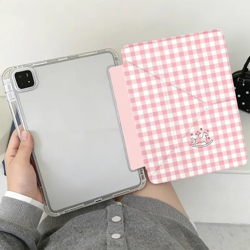 Versatile Y-Fold Acrylic Tablet Case with Enhanced Protection