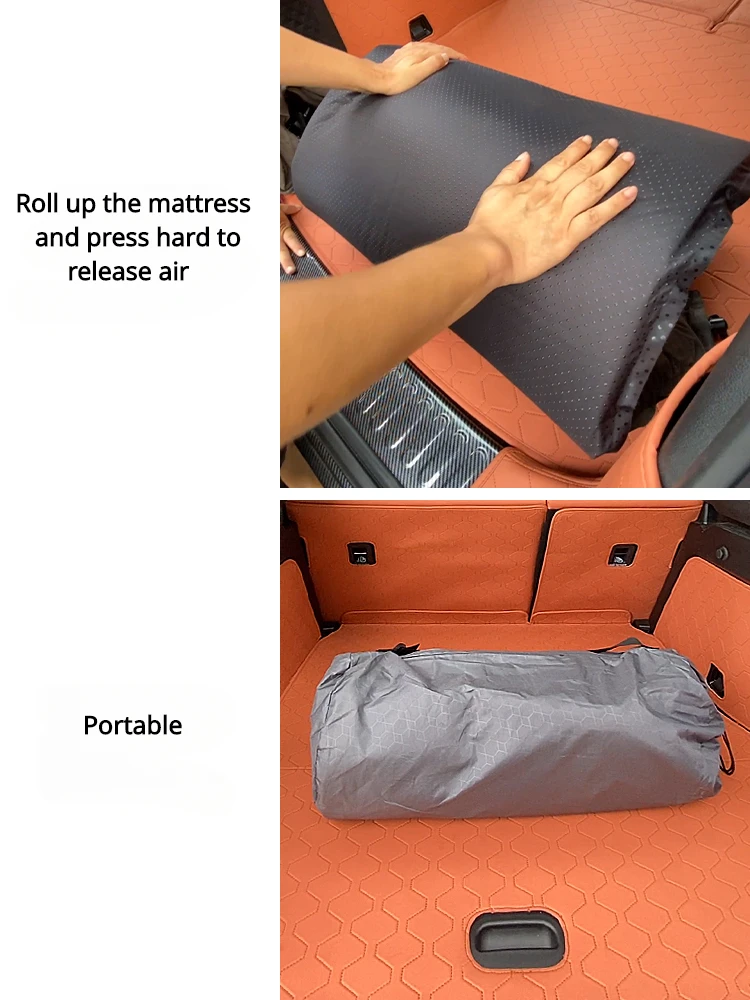 For Changan Deepal S07 Inflatable Air Mattress Outdoor Camping Bed Suede Travel Sleeping Bed Car Inflatable Camping Mattress