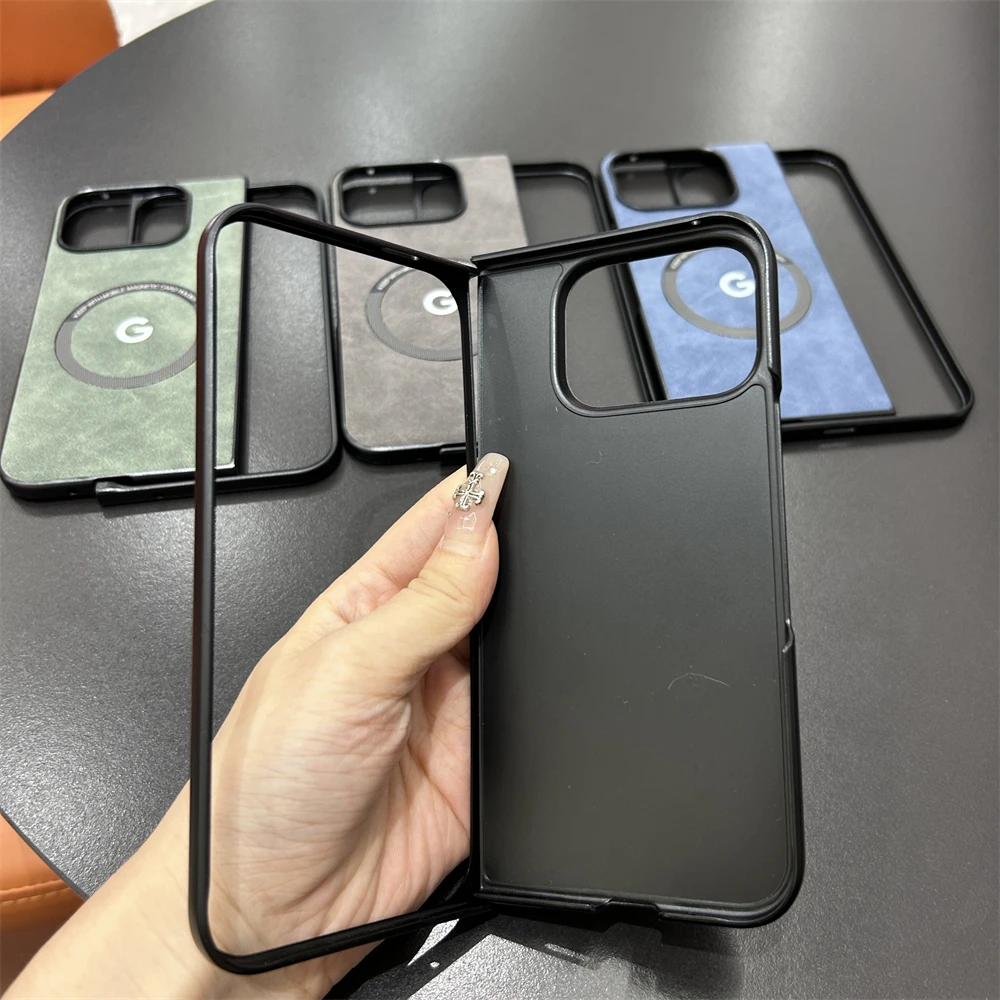 Magsafe Sheepskin Leather Magnetic Phone Case with Wireless Charging Cover