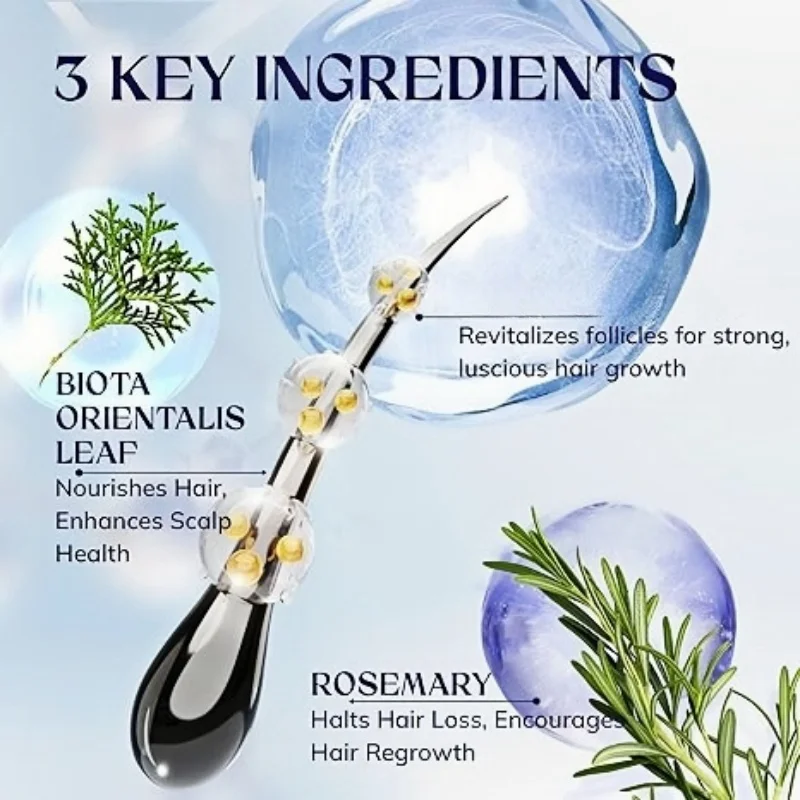 HOEGOA blue bottle.hair growth essential 0iI. Say goodbye to baIdness. The secret 0f thick hair hair growth serums