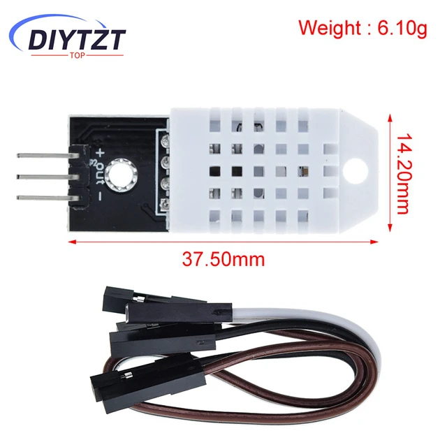DIYTZT 1/5PCS DHT22 Digital Temperature and Humidity Sensor AM2302 Module+PCB with Cable For Arduino 5