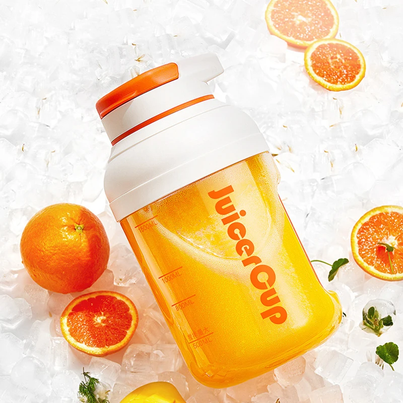 무선 착즙기 휴대용 믹서기 믹서 기계, USB 충전식 대용량 착즙기 컵 착즙기 믹서, 오렌지 착즙기