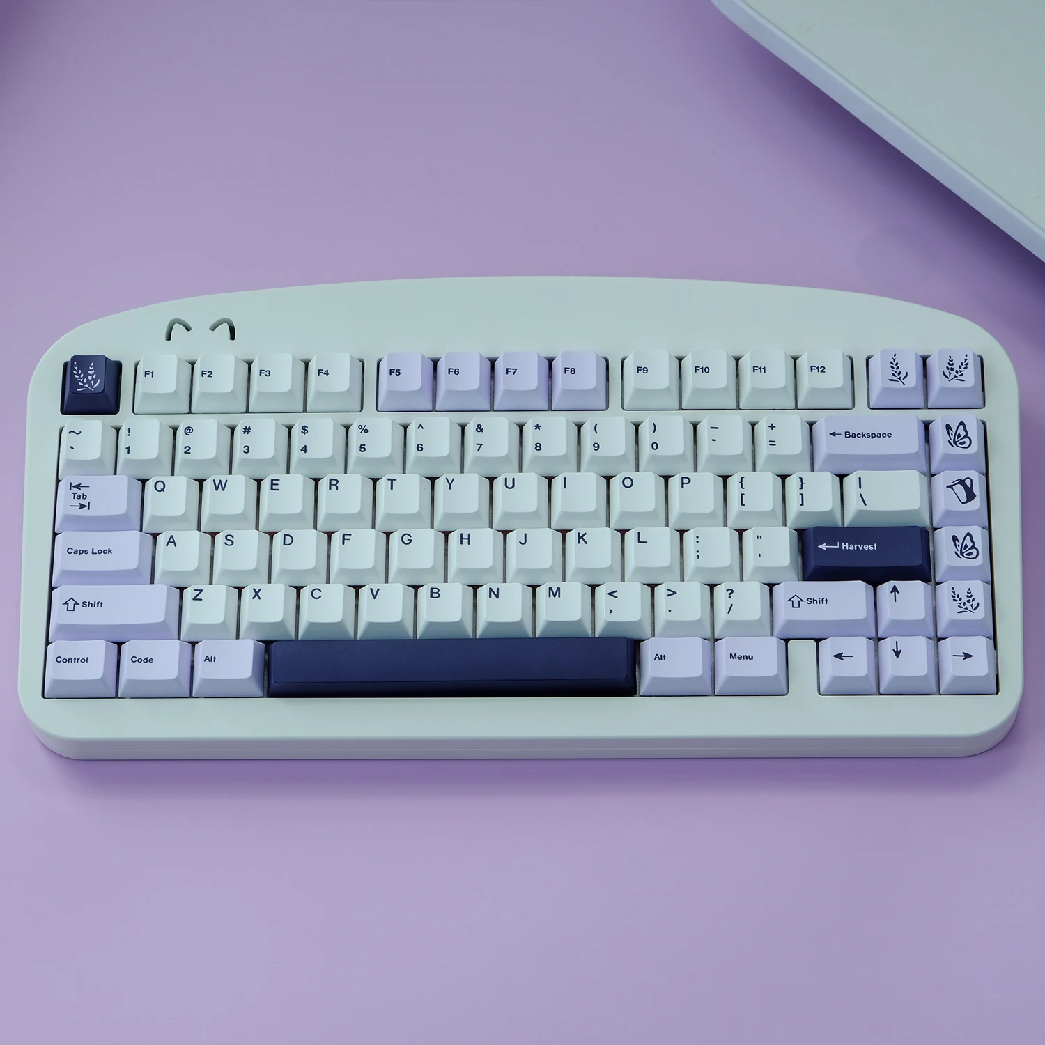 Teclas Inglês Gmk Lavender Keycaps Cereja Perfil Pbt Dye Sublimação Teclado Mecânico Keycap para mx Switch Iso entre 168