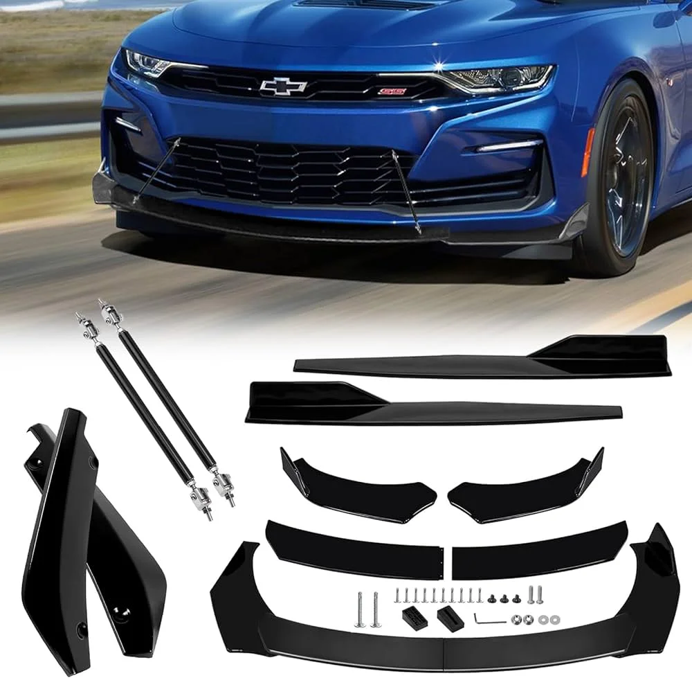 Front Diffuser Rods 4Pcs-Front-Bumper-Lip-Chin-Spoiler-Diffuser-with-2Pcs-29-Side-Skirts ...