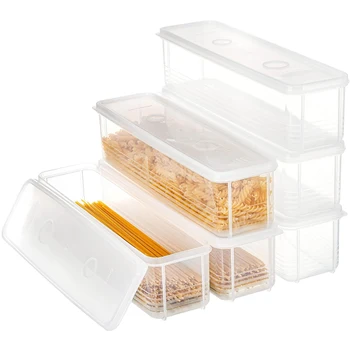 Contenitori per la conservazione delle pasta con coperchio, porta spaghetti ermetico, scatola rettangolare per bacchette, contenitori sigillati per noodle 1