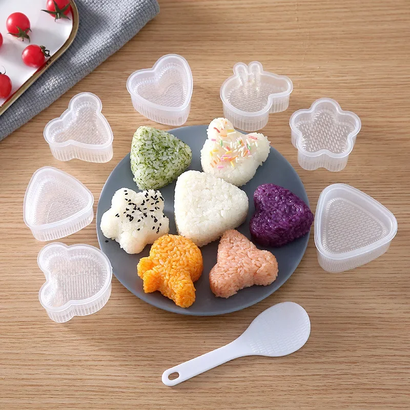 

7pcs Creative Rice Ball Mold Sushi Mold Quick Maker Rice Ball Children Bento Press Mold Japanese DIY Tools Kitchen Accessories